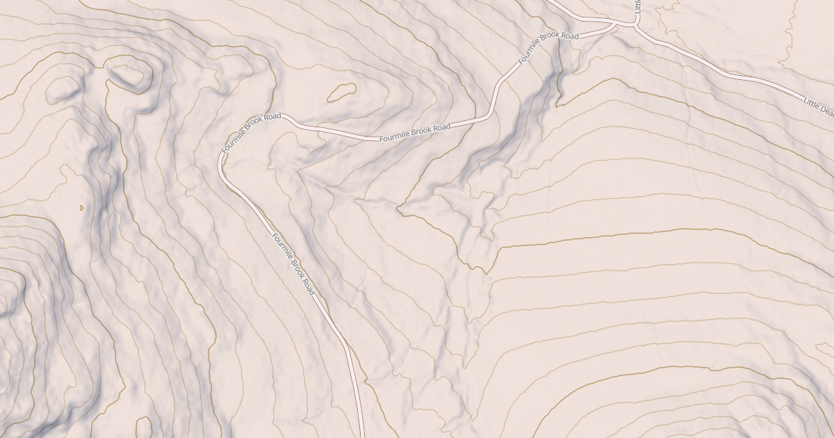 Map preview of Fourmile Brook Rd