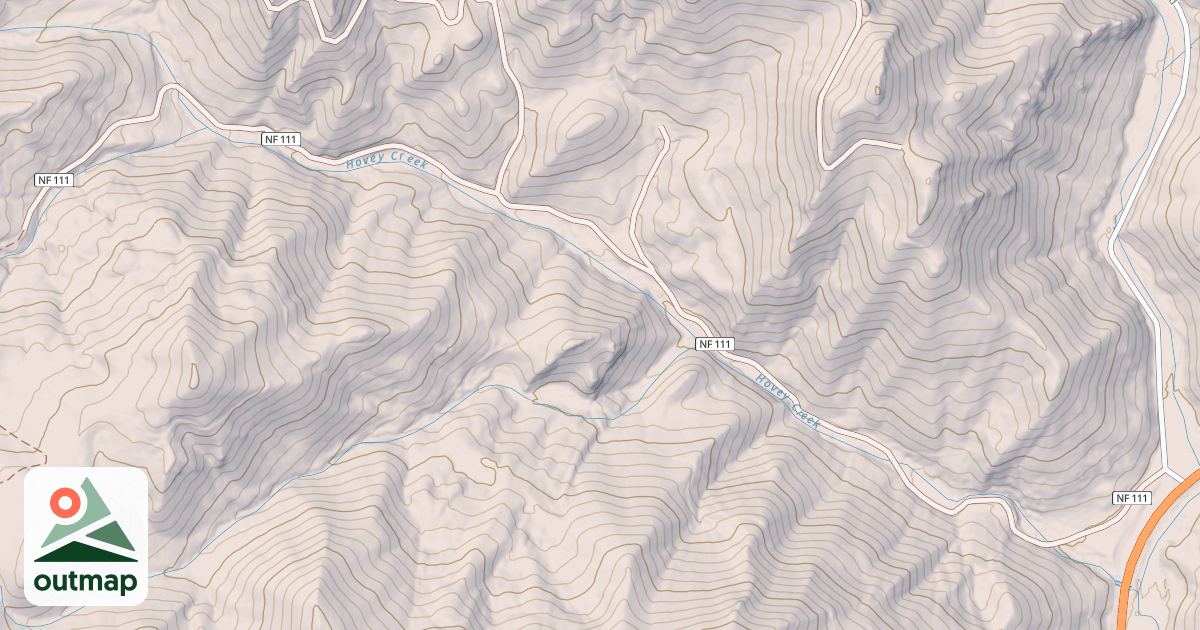 Map of HOVEY CREEK
