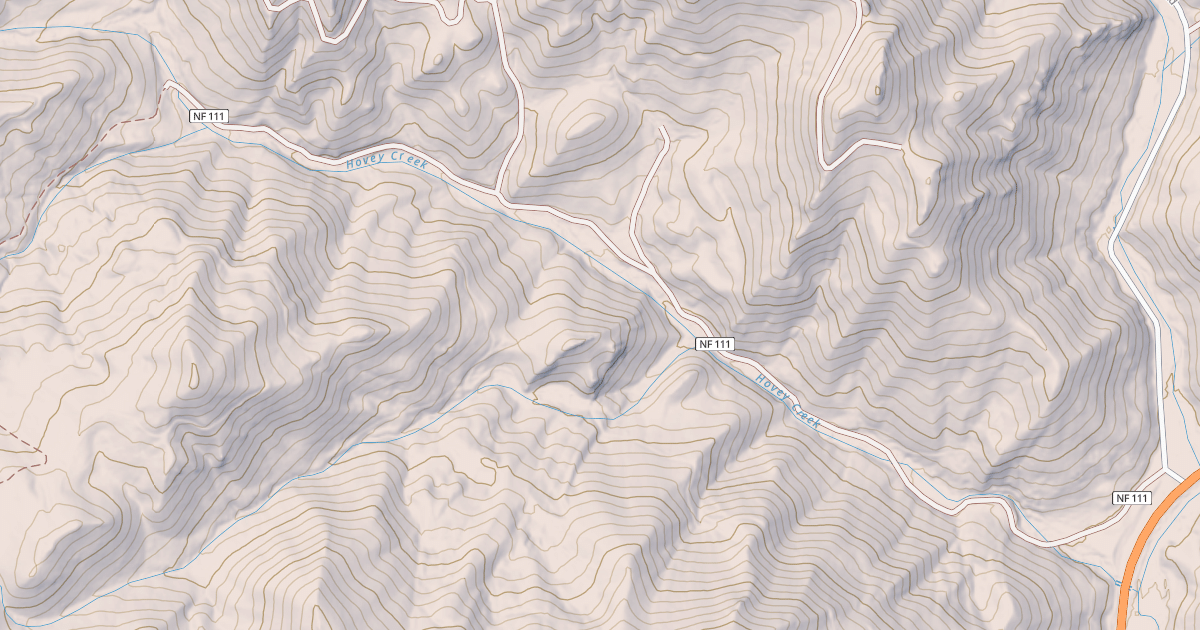 Map preview of HOVEY CREEK