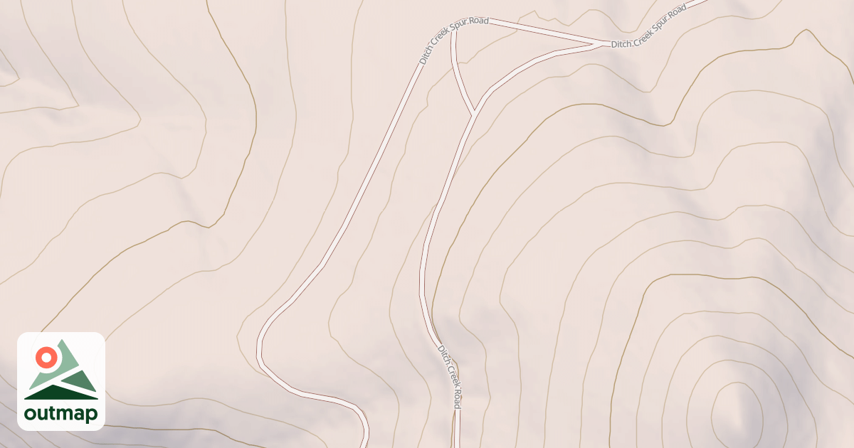 Map of DITCH CREEK SPUR