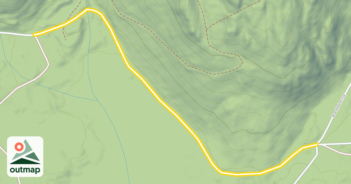 Map of Brandywine Forest Service Road