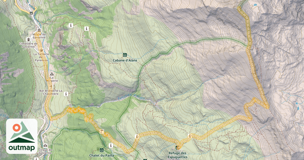 Map of Piméné — Gavarnie