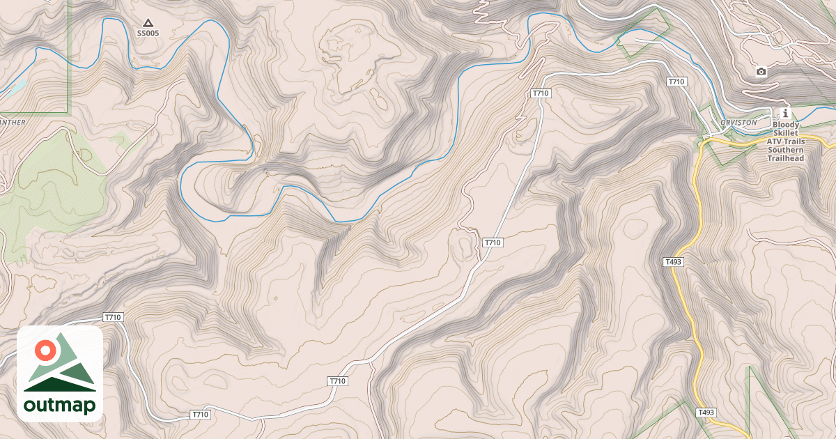 Map of Bloody Skillet ATV Trail