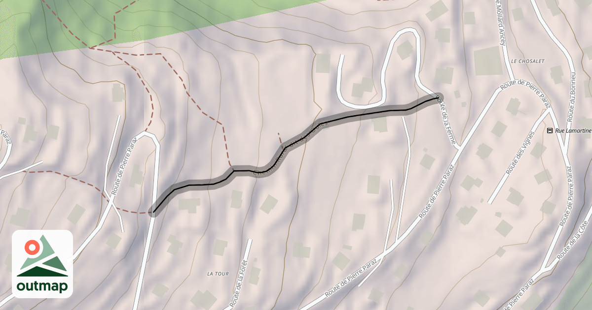 Map of Chemin Rural dit des Oules
