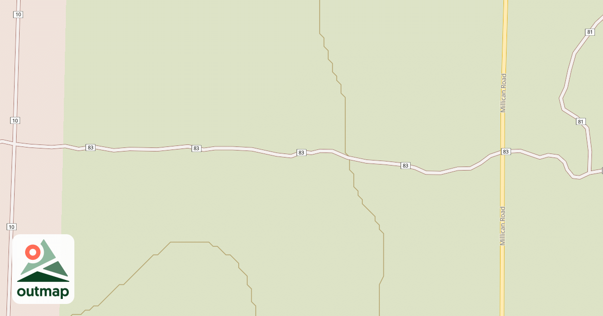 Map of Millican Plateau Tr 83