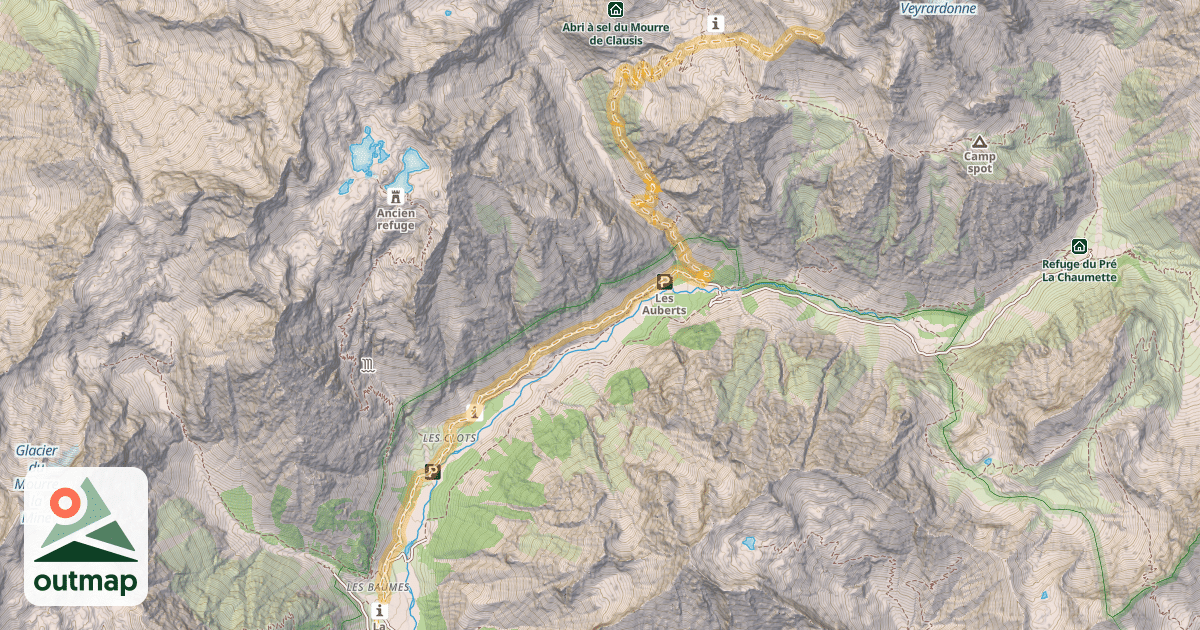 Map of Les Cros de Sirac — Les Baumes