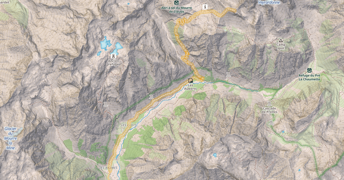Map preview of Les Cros de Sirac — Les Baumes