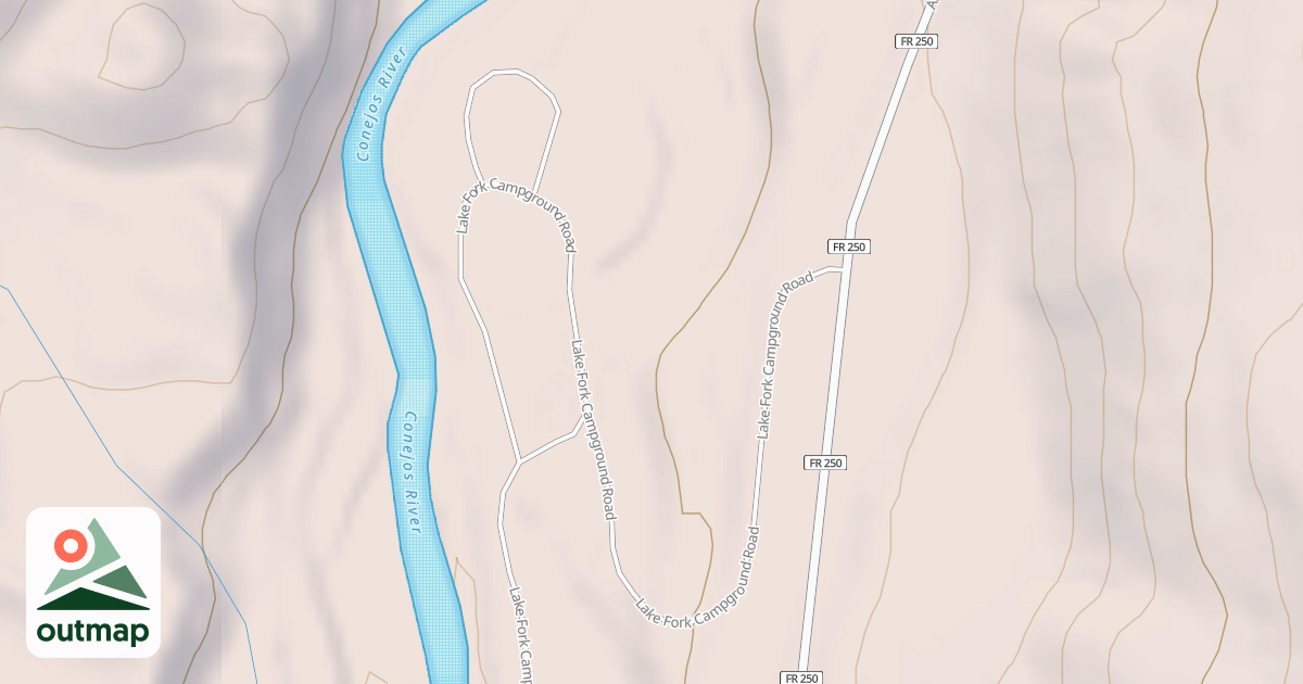 Map of LAKE FORK CG