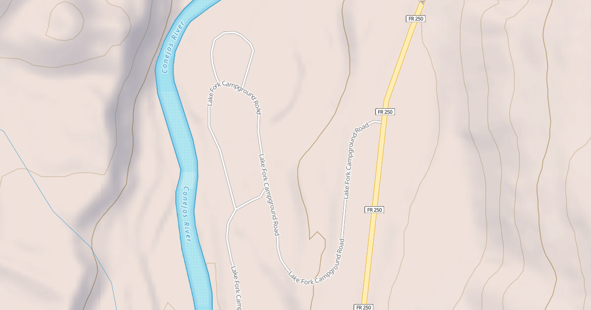 Map preview of LAKE FORK CG
