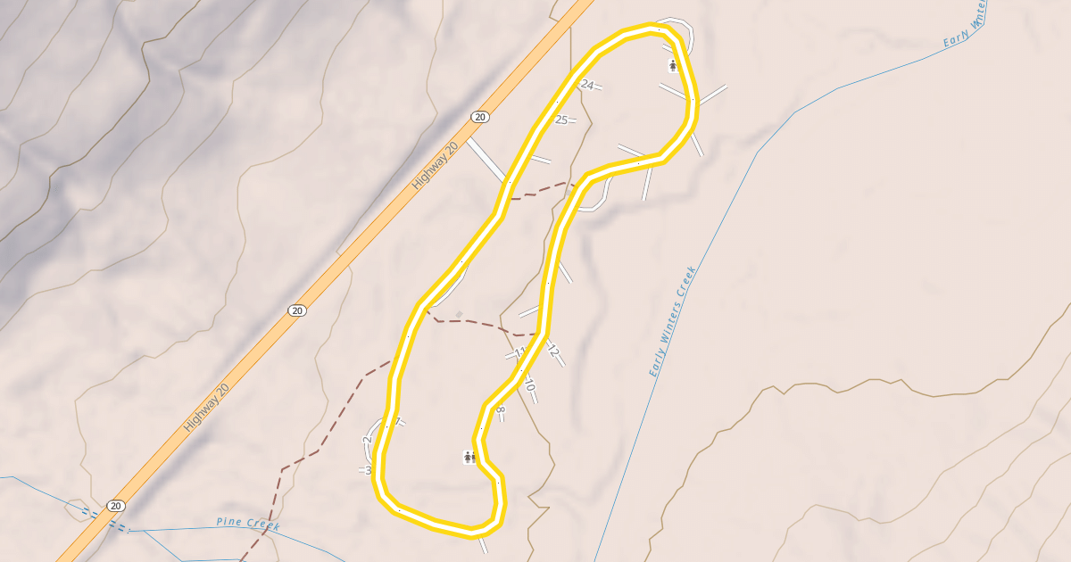 Map preview of Lone Fir Campground