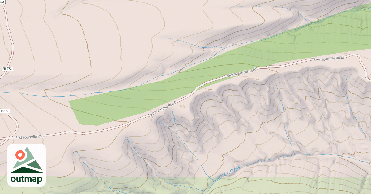 Map of EAST FOURMILE