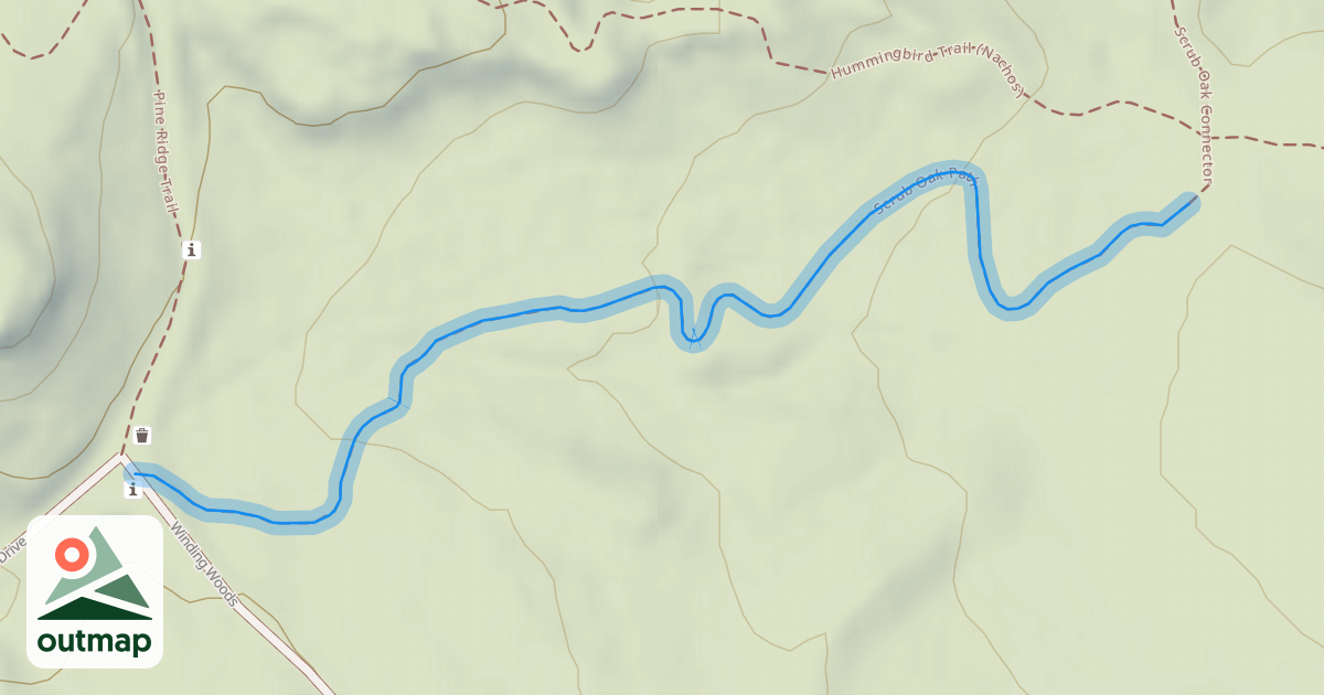 Map of Winding Woods Loop