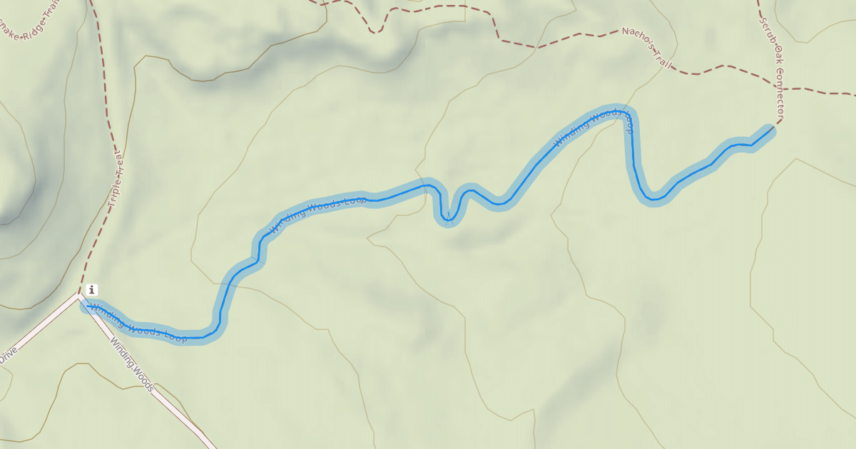 Map preview of Winding Woods Loop