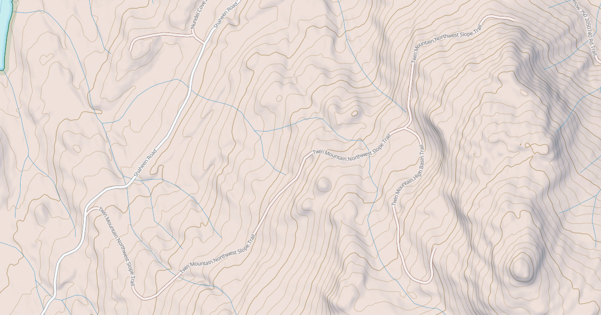 Map preview of Twin Mountain Northwest Slope