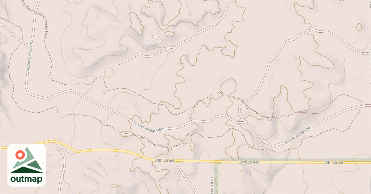 Map of Tin Cup Spring Motorcycle Trail