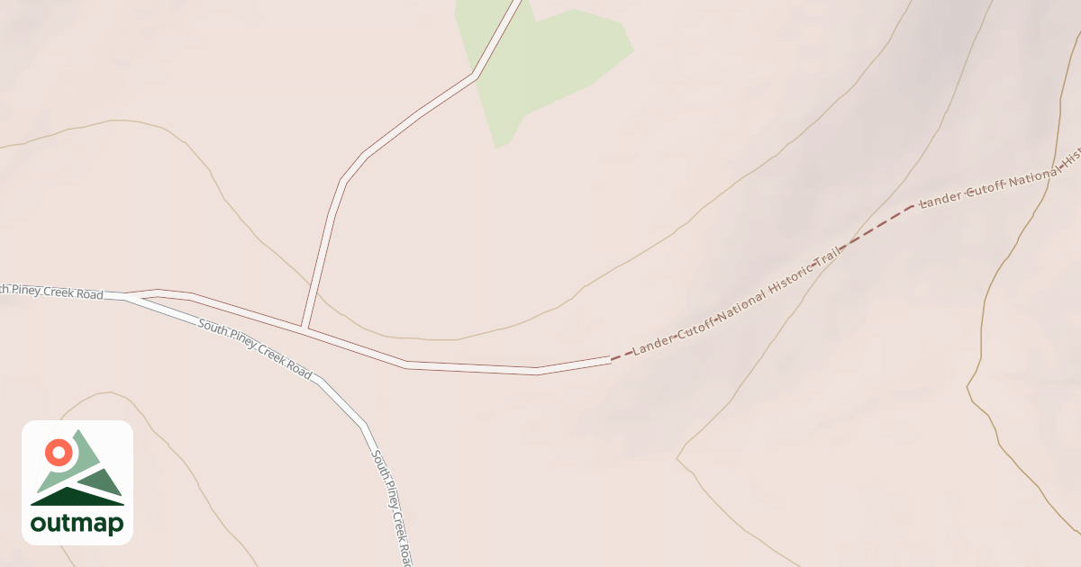 Map of LANDER CUT OFF TRAIL