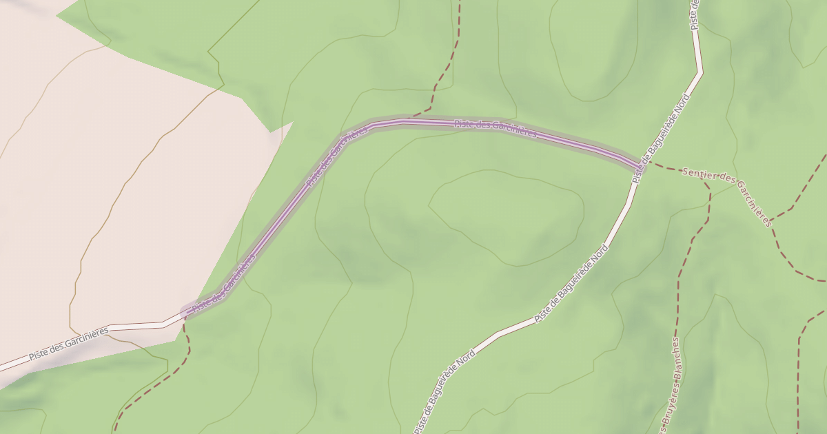 Map preview of Piste des Garcinières