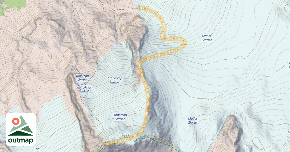 Map of Slalok Mountain Up Track
