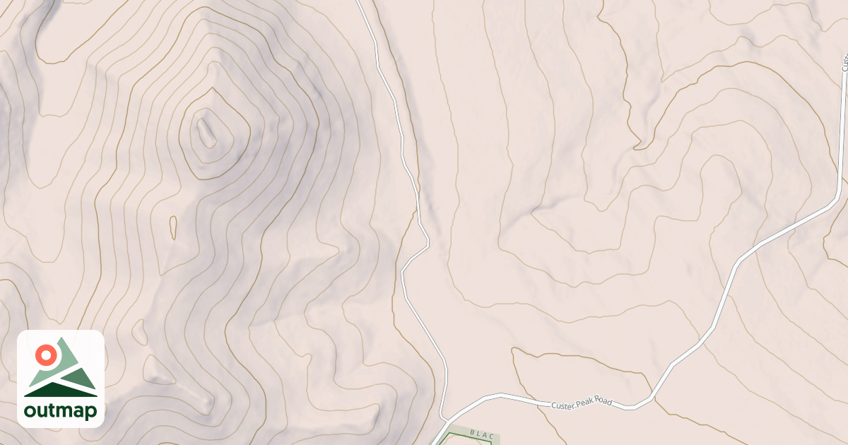 Map of CUSTER PEAK  BR 1A