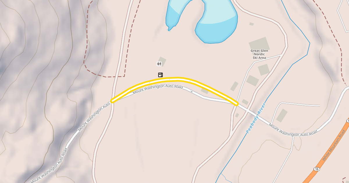 Map preview of Mount Washington Auto Road
