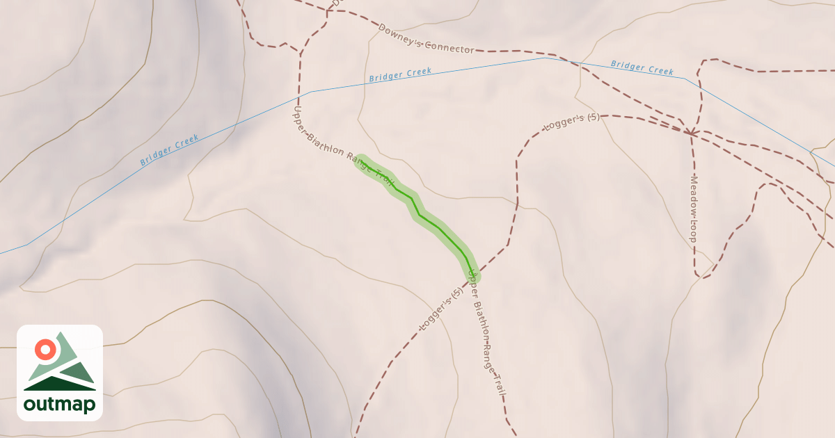 Map of Upper Biathlon Range Trail