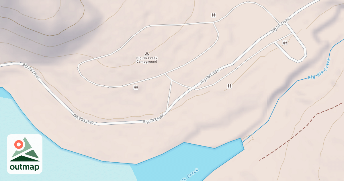 Map of BIG ELK CREEK NE CROSS