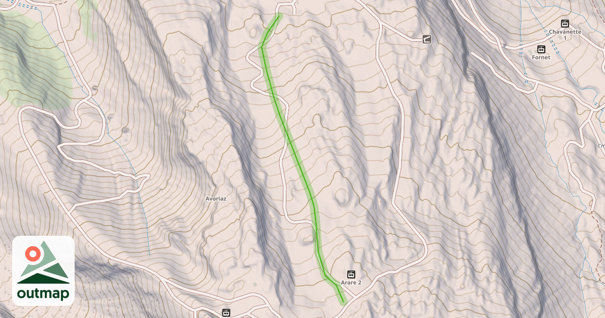 Map of Bleue d'Arare