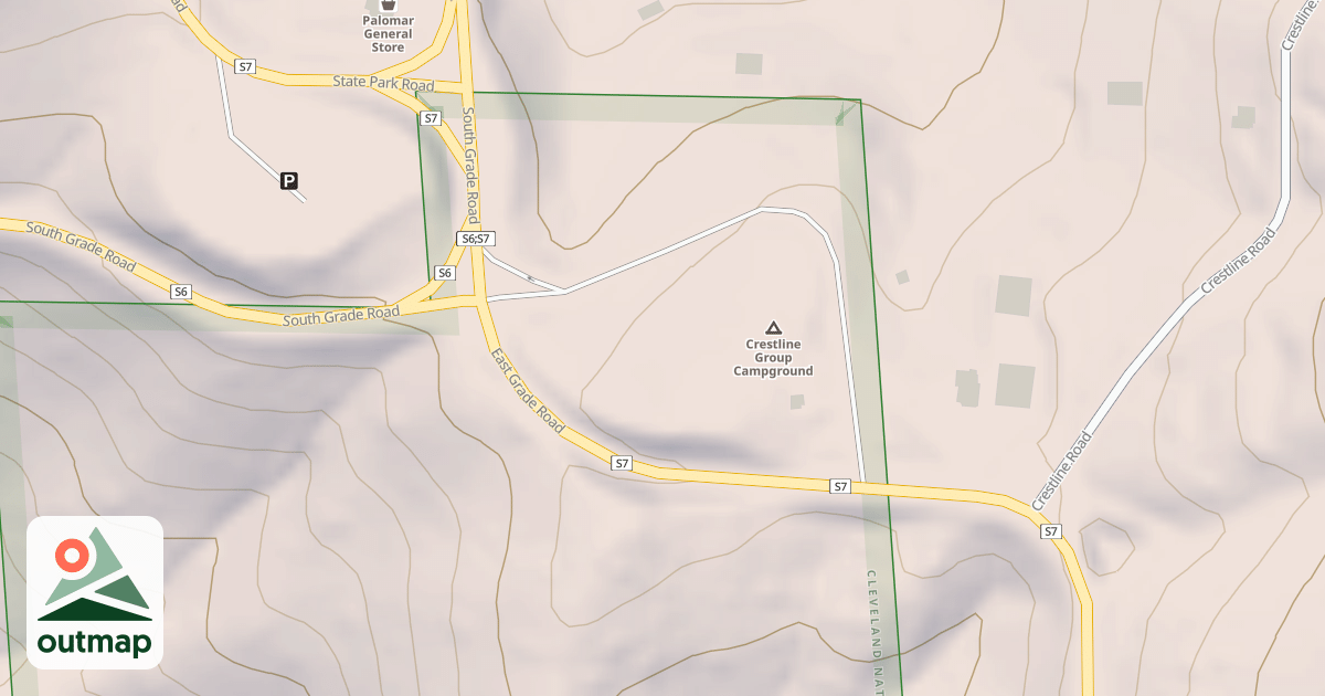 Map of CRESTLINE GROUP CAMP