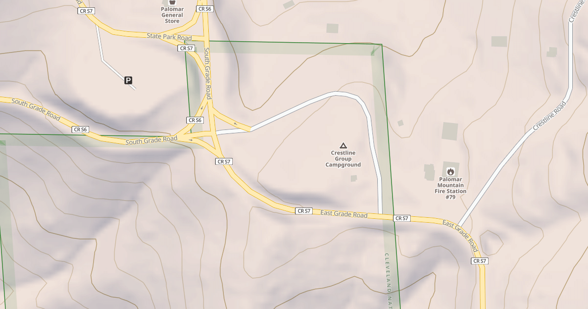 Map preview of CRESTLINE GROUP CAMP