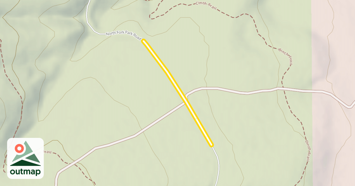 Map of North Fork Park Road