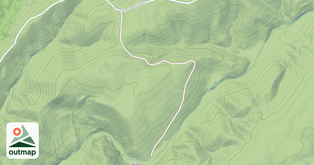 Map of COKER CREEK FALLS