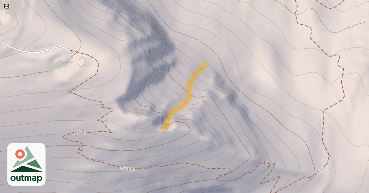 Map of S&S Couloir