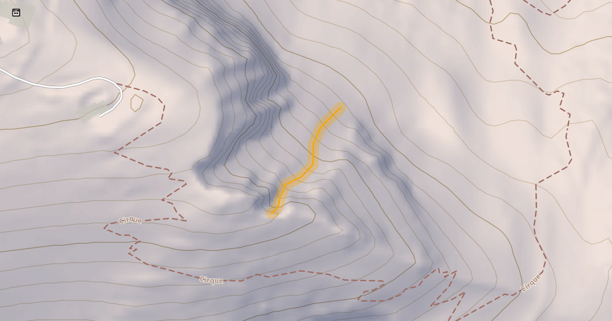 Map preview of S&S Couloir