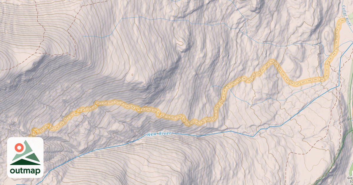 Map of Gulf of Slides Ski Trail