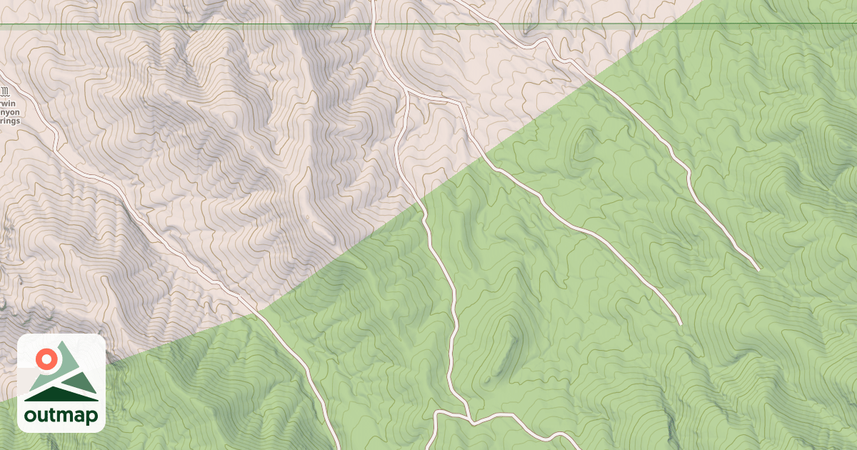 Map of IRWIN CANYON