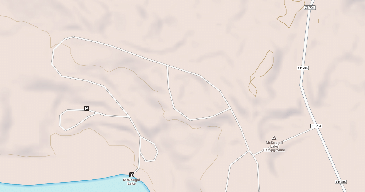 Map preview of MCDOUGAL LAKE CAMPGROUND
