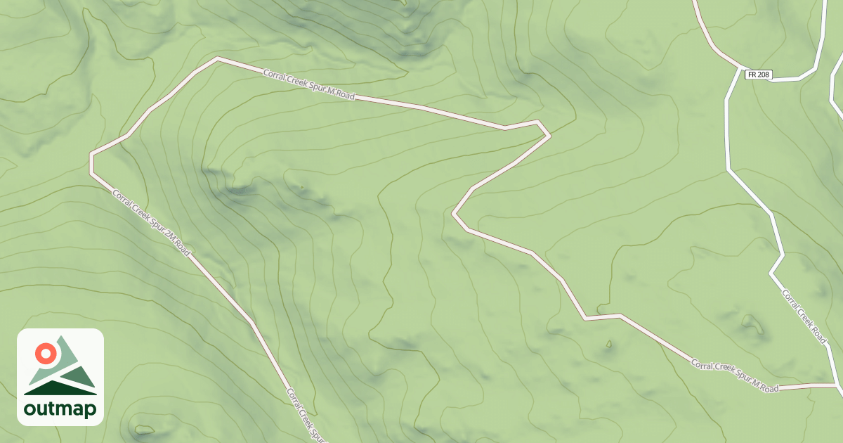 Map of CORRAL CREEK SPUR M