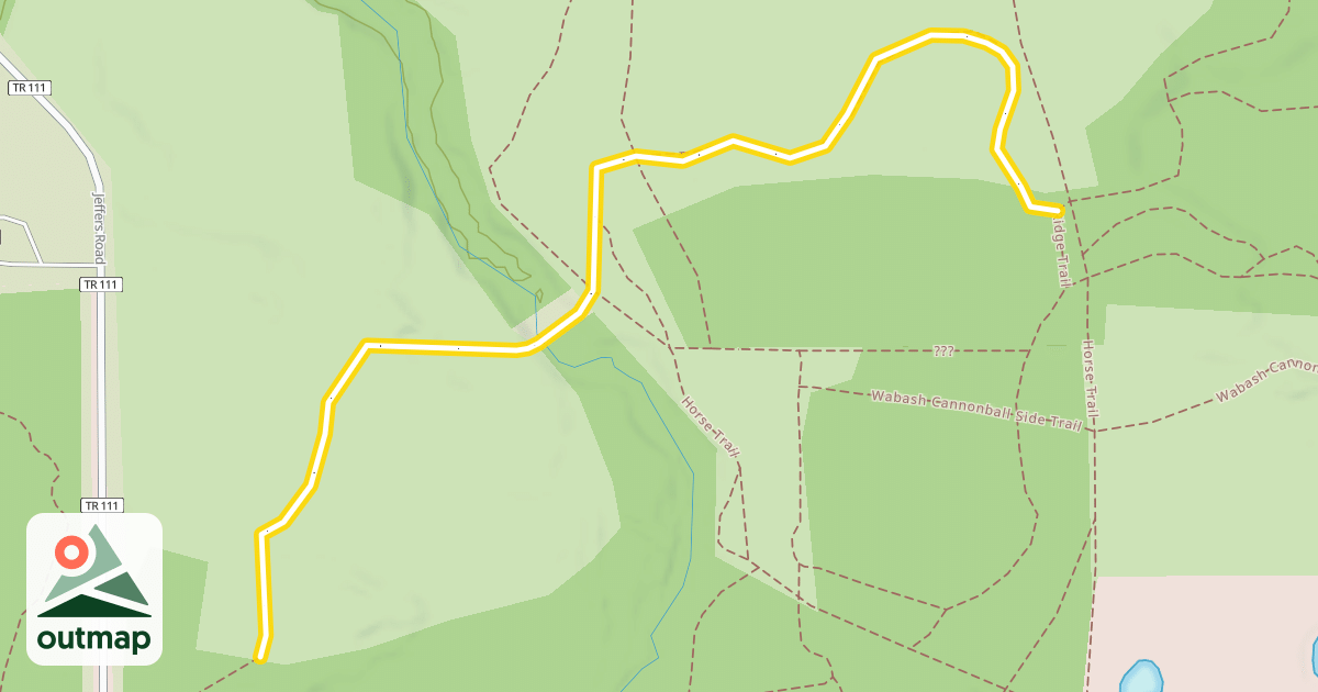 Map of Wabash Cannonball Side Trail