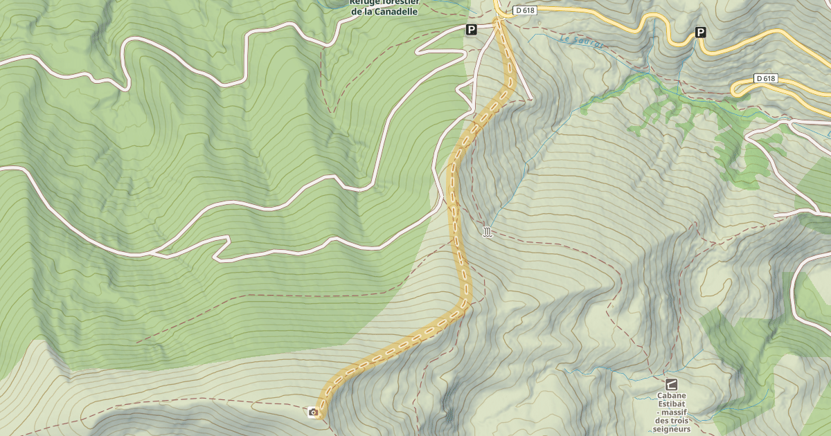 Map preview of Pic d'Estibat — Col de Port
