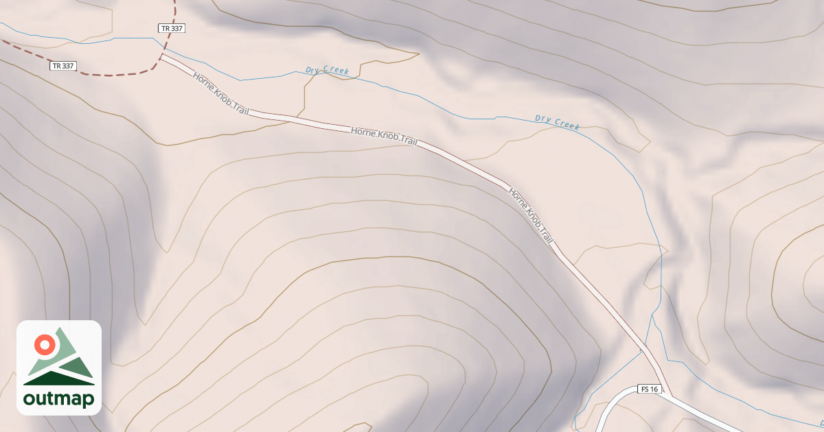 Map of HORNE KNOB