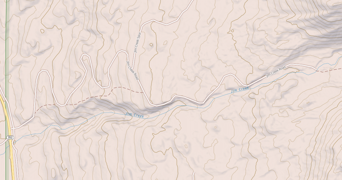 Map preview of JIM CREEK