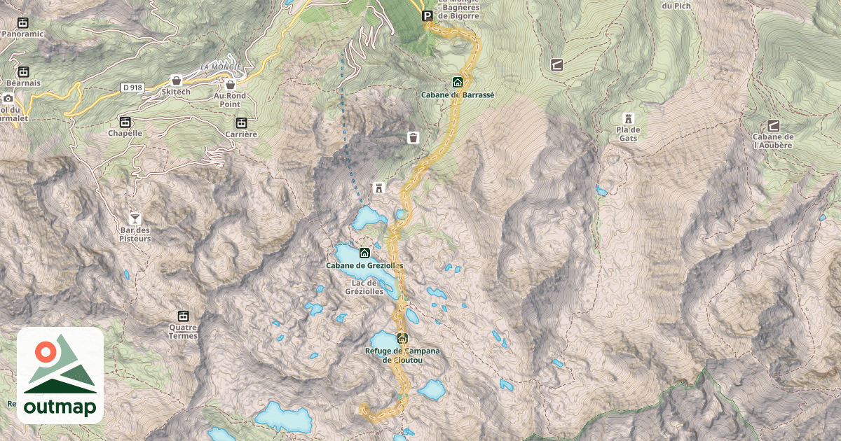 Map of Tuhou de Cloutou — Artigues