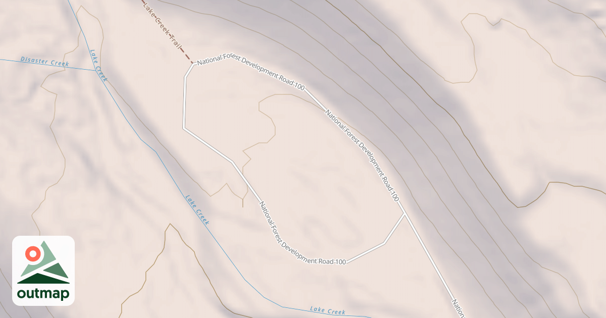 Map of LAKE CR TH