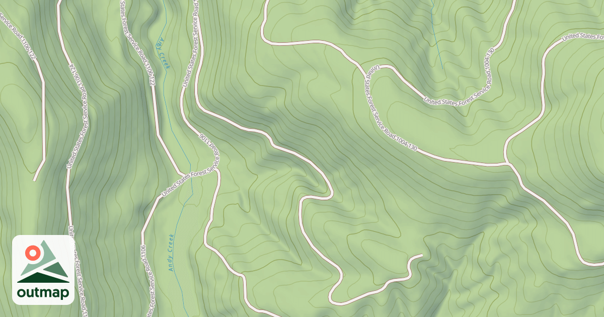 Map of NORTH ANDY