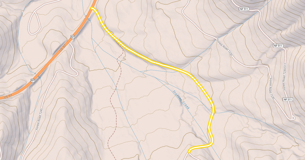 Map preview of Forest Road 7240