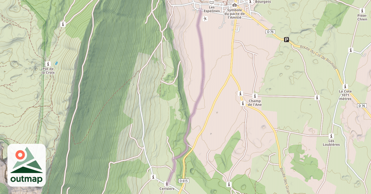 Map of Chemin des Sautes