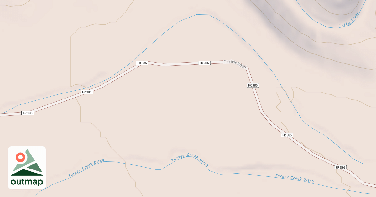 Map of DITCHES SPUR A