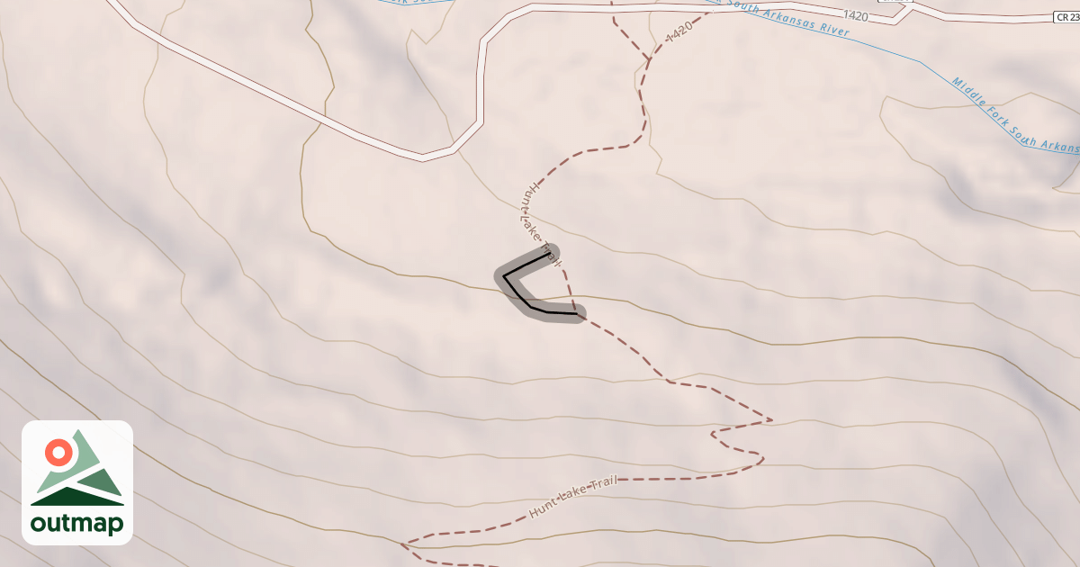 Map of Hunt Lake Trail