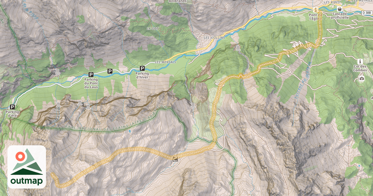 Map of Le Piquet — Freissinières