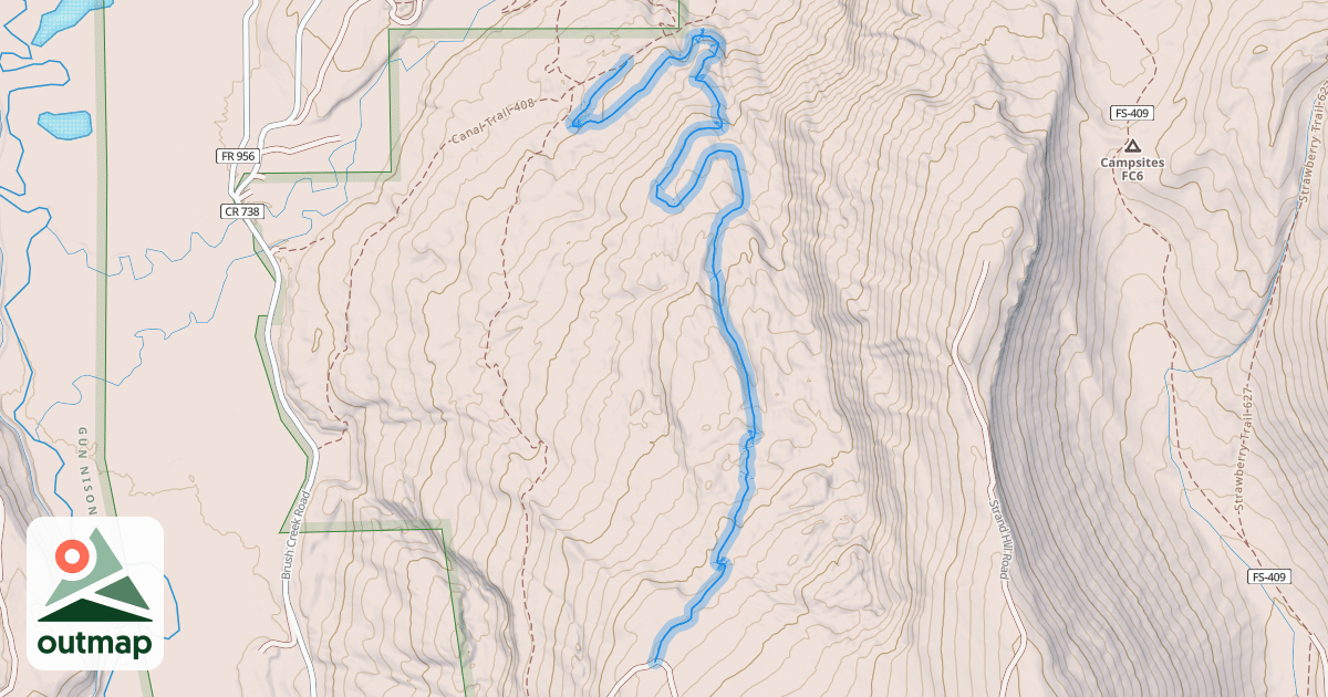 Map of Strand Hill Trail 556